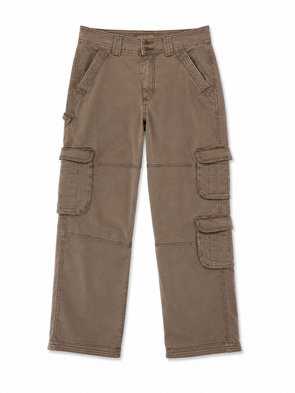 Abercrombie & Fitch Cargo Pants Women's Size 27/4 Taupe Utility Straight Leg